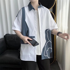 短袖衬衫春款男港风潮流C0007P38，男装衬衫，星座1116-2