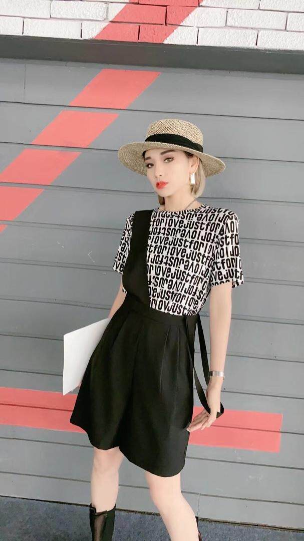 夏季新款背带裤套装，女装职业装，暗香