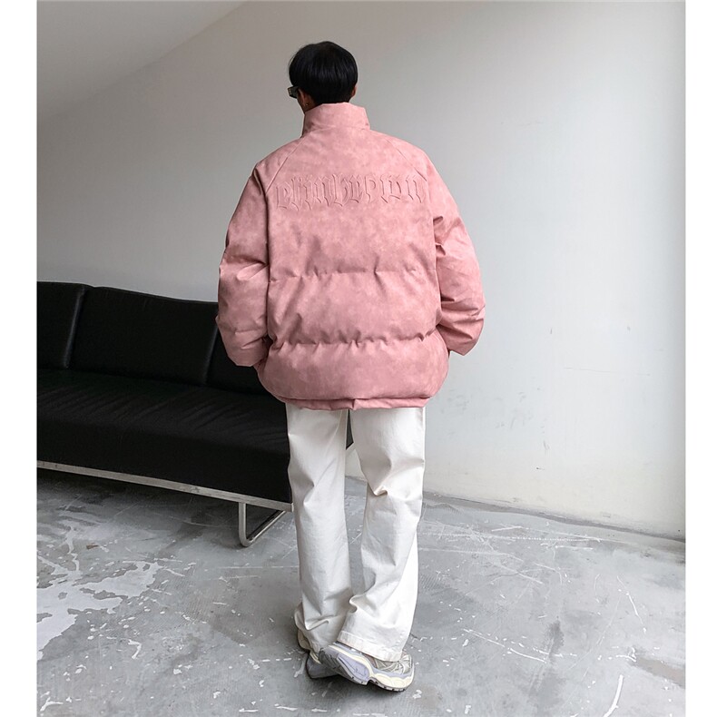 港风PU皮复古做旧设计钢印棉衣男MY77096P130控198抖控228,男装棉衣,星座227-7