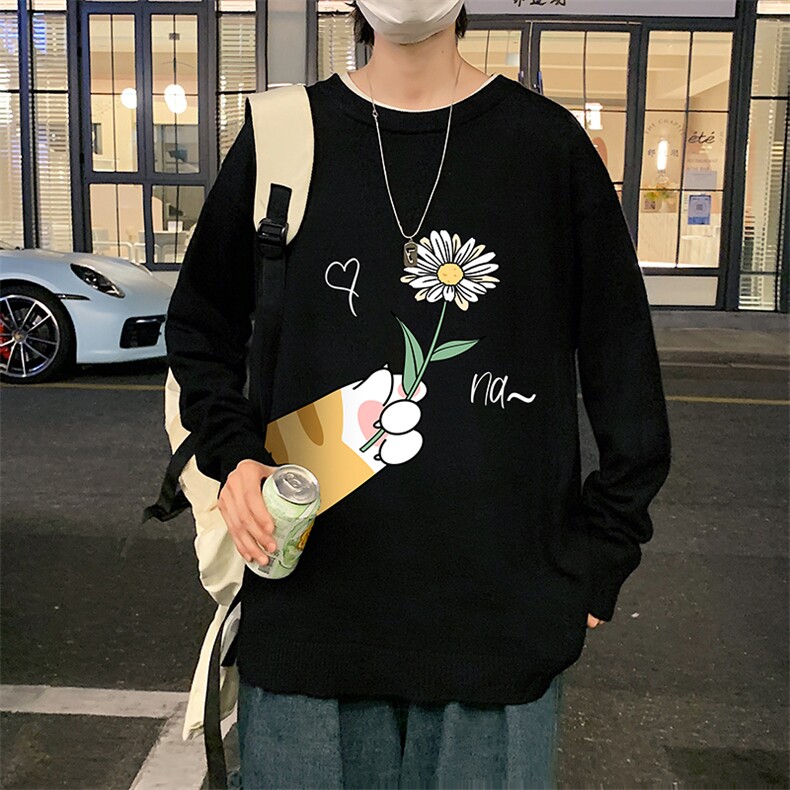 圆领毛衣男大码针织衫男毛线衣线衫M67265-P45加绒款-P65,男装针织衫/毛衣,电商A040