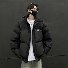 冬装新品港风PU软皮棉服刺绣logo棉衣休闲加厚外套男G1103P128，男装棉衣，电商A339