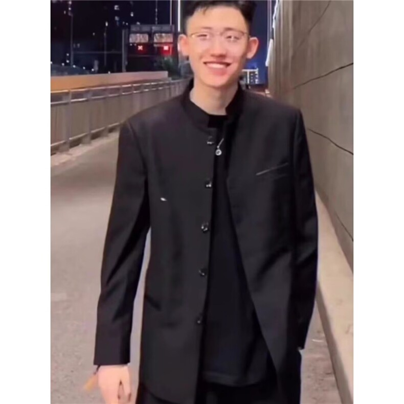 新中式中山装男夹克外套痞帅赵山河同款春秋上衣潮,男装夹克,四季星座505