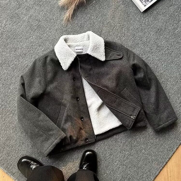 新款ins流行保暖外套羊羔绒棉服原宿气质慵懒潮流文艺百搭棉服潮,男装棉衣,星座302B