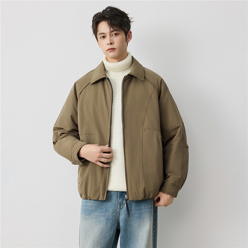 2025男款极简港风连帽短款羽绒服W5905,男装羽绒服,电商D215