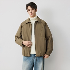 2025男款极简港风连帽短款羽绒服W5905，男装羽绒服，电商D215