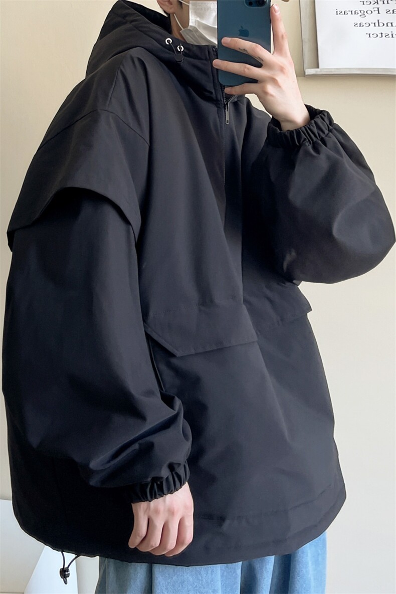 冬季bf街头棉服套头连帽棉袄宽松棉衣A125-Y270-P100,男装棉衣,电商A071