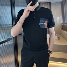 口袋设计2025新款夏季短袖T恤翻领Polo衫T0279-P48，男装T恤，电商D342