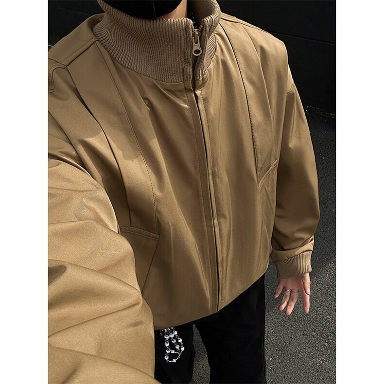 美式飞行服立领夹克男款痞帅短款外套棒球服潮504-W680-特P60控98,男装夹克,星座504