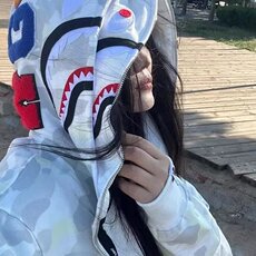春秋新款重磅日系鲨鱼头美式潮牌迷彩单帽卫衣连帽男女同款外套潮，女装短外套，四季星座505