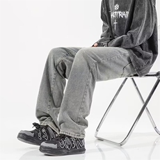 美式牛仔裤男款夏季水洗做旧长裤潮牌高街XB13P45，男装牛仔裤，星座1116-2
