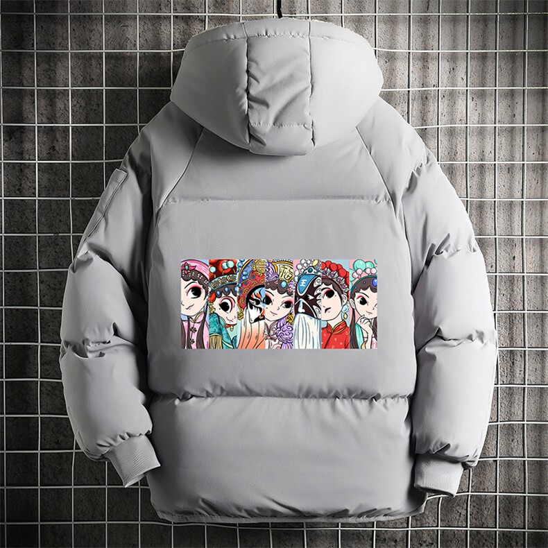 加厚加绒连帽衣男大码服男面包服男 MY16250-P100 网格挂拍图片