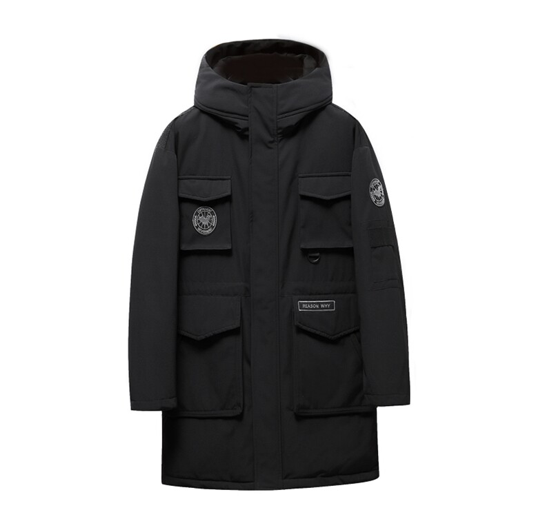 数据款高品质男式情侣中长款连帽户外工装羽绒服R2020P150,男装羽绒服,星座301D-5(原星座1415）
