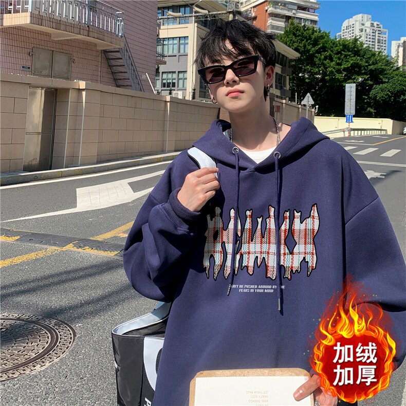 ！重磅大码M-4XL得物品质加厚连帽卫衣RH6244-特P35加绒P43,男装卫衣,星座610B-1