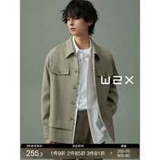 得物品质秋男假两件夹克单排扣宽松外套JW05P62，男装夹克，星座1013-1