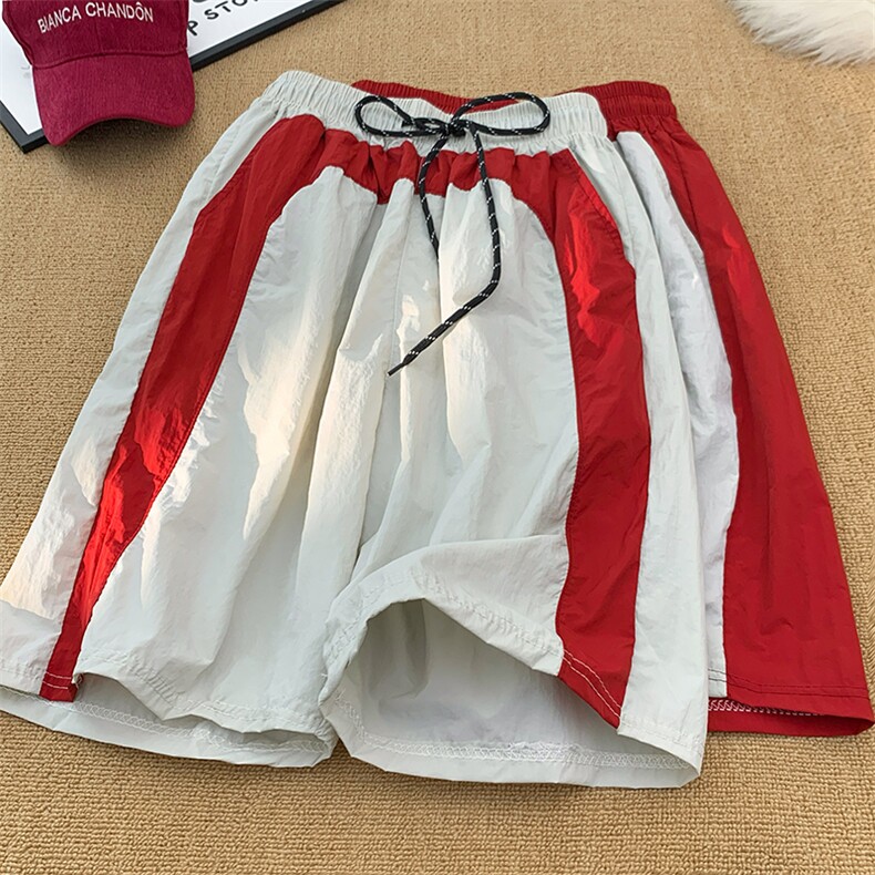 休闲短裤男士韩版潮拼色百搭夏季宽松2024新款ins五分裤K5563-P26图片