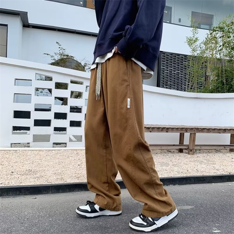 工装裤男秋冬高街ins潮牌直筒宽松美式复古休闲阔腿裤子K765-P35，男装工装外套，星座1008-1