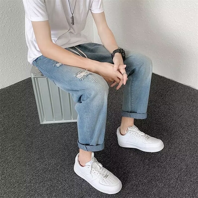 牛仔裤男夏季潮大码休闲裤子NY021P32,男装牛仔裤,星座1116-2