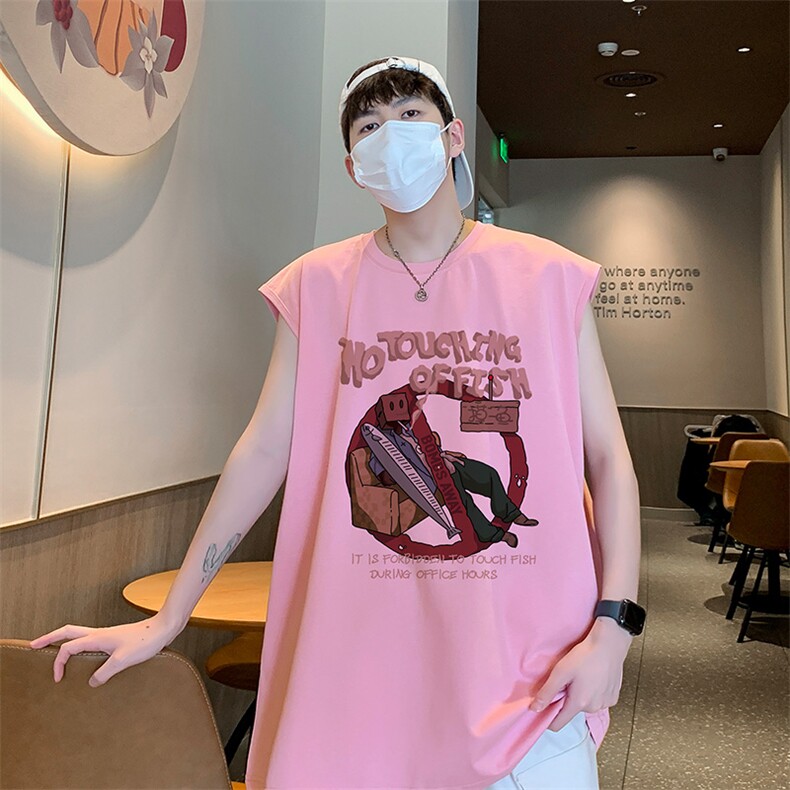 已注册直播得物抖音品质男纯棉250克重磅无袖背心T恤T551P28控39,男装背心/马甲,电商C408(原B339-1)
