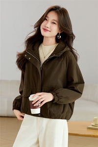 现货2025新款加棉加厚女士休闲保暖连帽棉衣棉服图片