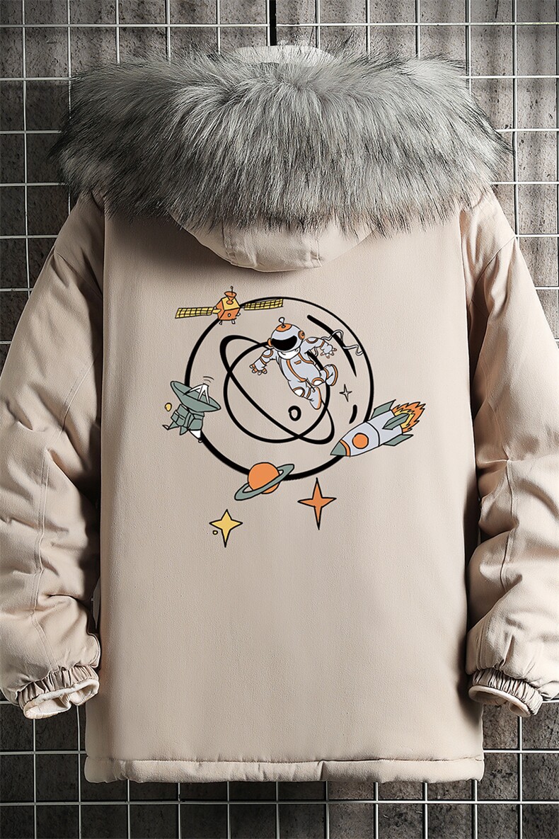 MM48142P130冬季大毛领棉衣男士大码加厚棉袄男棉服网格,男装棉衣,电商A040A