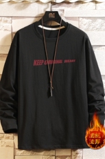 TX3071-P25加绒P35纯长袖t恤男大码圆领打底衫体恤上衣服，男装T恤，电商A040A