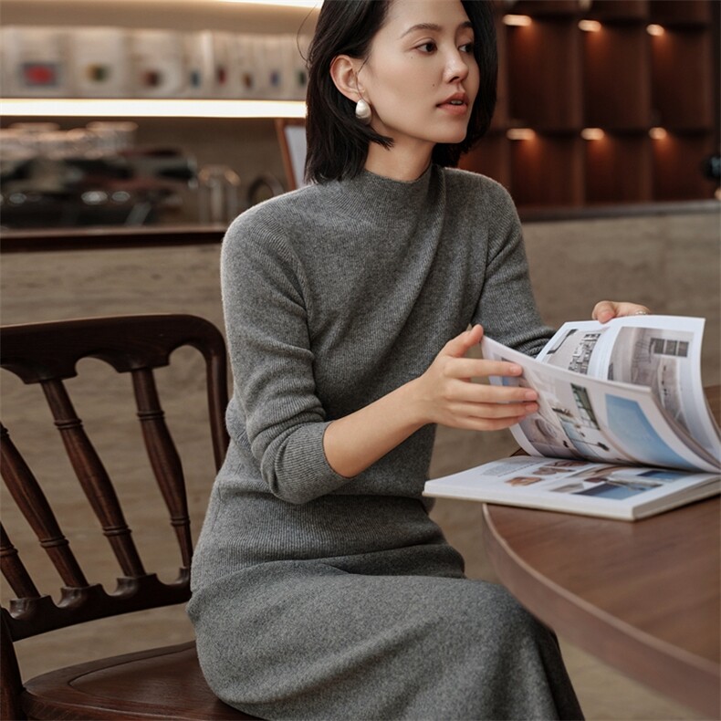 2025秋冬新款女羊绒衫100羊绒半高领纯色羊绒打底衫羊绒套衫上衣,女装羊绒衫,绒知纯羊绒
