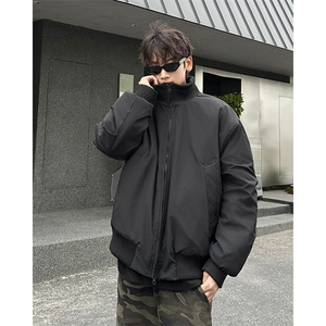 美式廓形棉衣冬季立领加厚保暖休闲百搭棉服外套图片