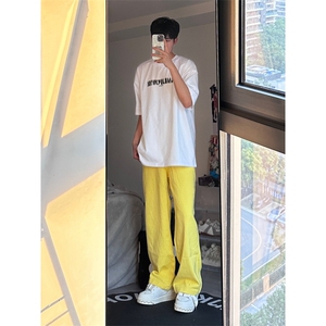 24年春夏季水洗高街vibe直筒宽松阔腿五色牛仔裤NZ2310-P55控78图片