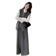 新品现货2025新款秋装两件套背心+阔腿裤2C116-2507-P165-K198，女装套装/套裙，2C116