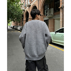 圆领男士纽扣i针织毛衣男A367M2409P60控88，男装针织衫/毛衣，电商A367