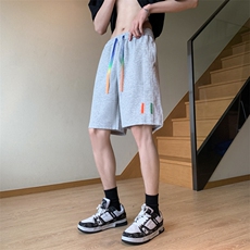 休闲短裤男韩版潮流贴标痞子帅气2024夏季新款ins五分裤K3763-P26，男装休闲裤，星座412-3