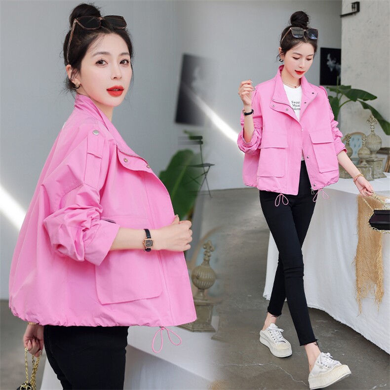 2024年时尚休闲韩版宽松减龄风衣春季新款上市，女装短外套，涵亦佰惠