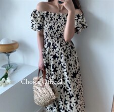 【NEW】新款显瘦印花连衣裙x008#，女装连衣裙，CHOICE 初袖