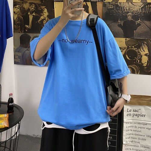 夏季潮流短袖t恤男港风时尚打底衫A210-A8305-P25控38,男装T恤,星座210-3