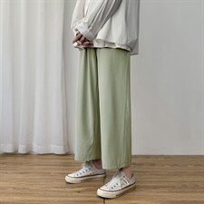 男士休闲长裤宽松夏季冰丝薄款速干九分裤2025-特批20,男装休闲裤,星座718-1