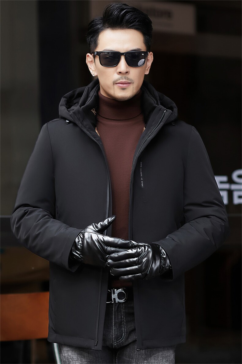 冬季新款羽绒服男商务休闲上衣中年爸爸冬装防风保暖男士外套,男装羽绒服,钱塘6003（原4033）