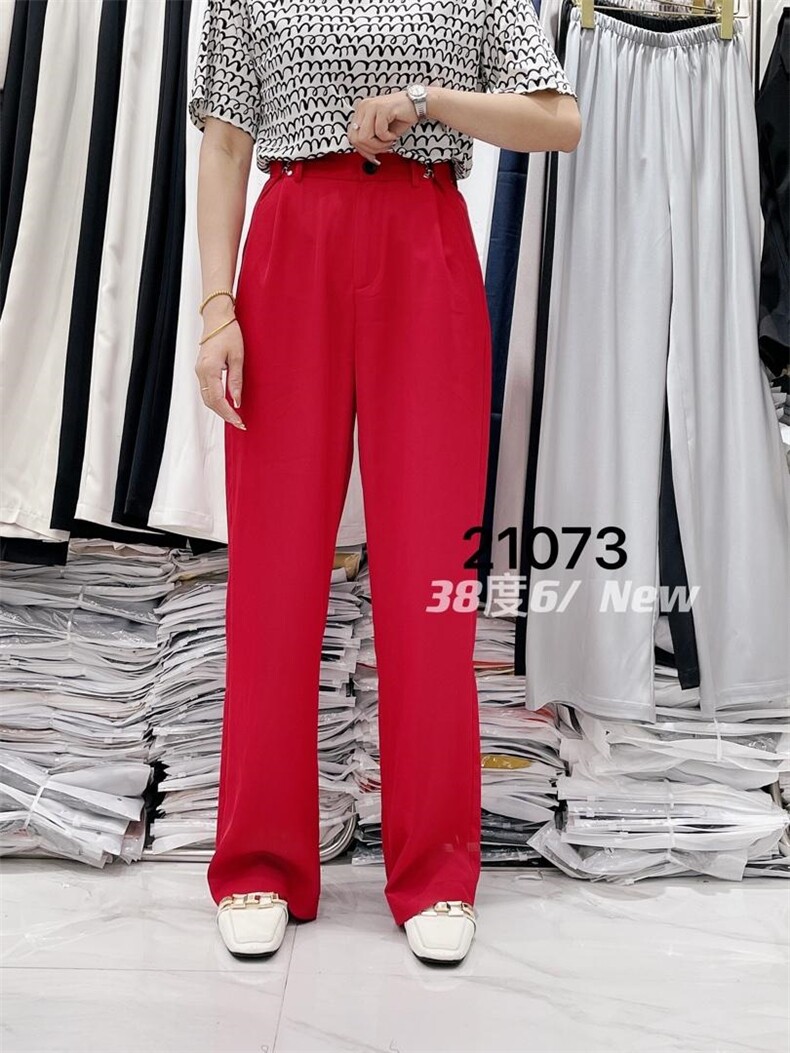 21073勾勾阔腿裤黑白杏绿红五色炸街！，女装，38度6