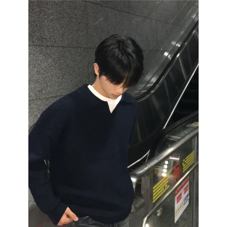 毛衣男秋冬美式复古套头针织衫高级感M501-P52,男装针织衫/毛衣,星座208-5