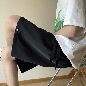 夏季冰丝短裤宽松垂感五分裤D329-QM610-P45-控79图片