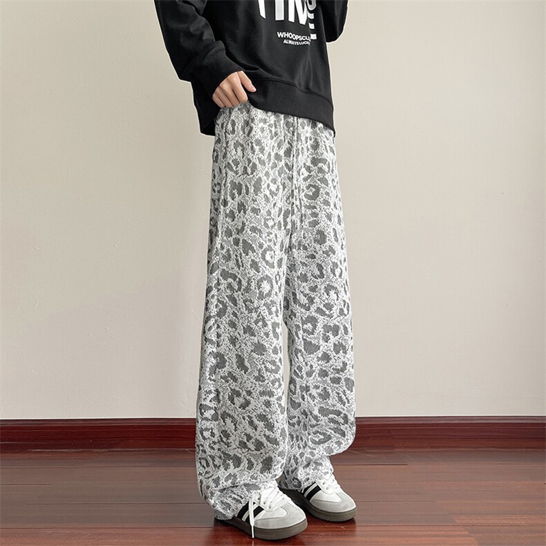 YK86116-P40涤纶秋冬新款豹纹卫裤男,男装休闲裤,电商A086-1