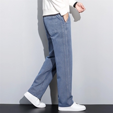 1048的秋冬款早秋休闲阔腿男士直筒宽松潮青年运动拖地裤子外贸，男装休闲裤，星座224-1