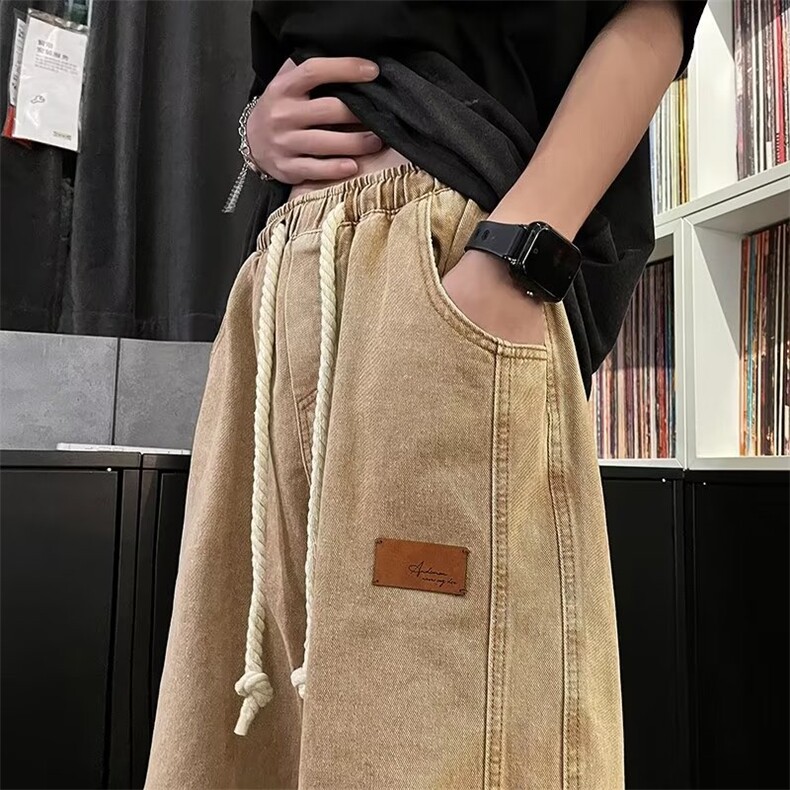 高街水洗牛仔裤男牛仔短裤B803P33图片