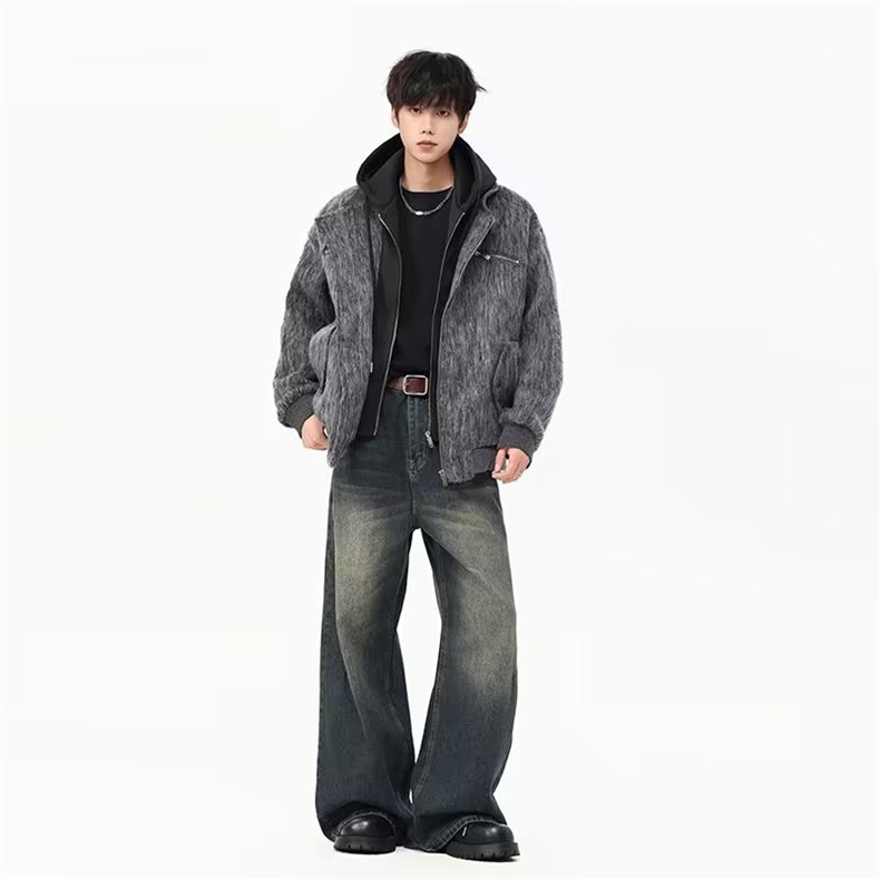 秋冬季高街日系原宿风韩版潮流宽松夹克外套男914-4-X183P75,男装夹克,星座914-4