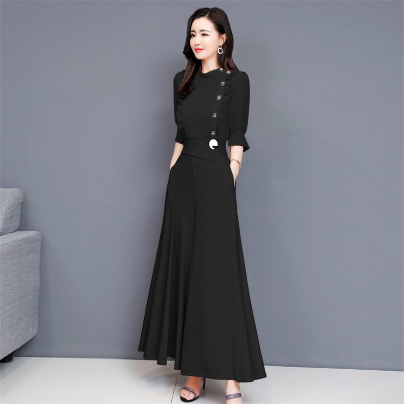 时尚套装女2025夏季修身显瘦粉色低领短袖上衣a字半身长裙两件套,商品下架区,江南富贵女