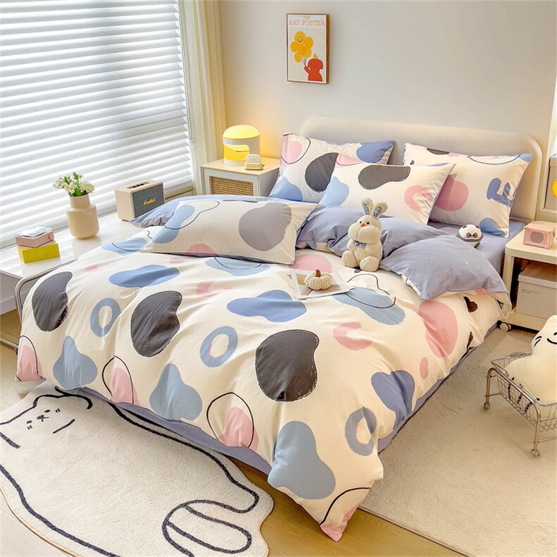 2023新款40支13070全棉小清新四件套纯棉学生三件套,女装床品套件,一起卖家纺