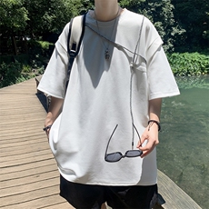 T恤男士韩版潮流高街帅假两件百搭2024夏季新款ins体恤ST293-P30，男装T恤，星座412-2