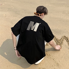 EQ426字母印花夏季情侣装短袖T恤男女学院风简约半袖上衣韩范，男装T恤，电商C306-1