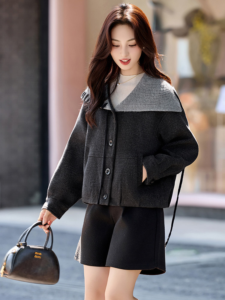小香风毛呢呢外套女2025秋冬新款小个子短款气质显瘦好看上衣,女装短外套,香水丽阁