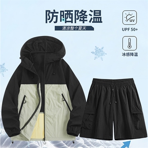 夏季中性风冰丝凉感轻薄透气户外防晒衣外套皮肤衣JH2377-P33图片