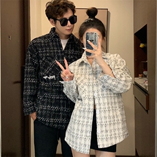 情侣装春秋装夹克外套时尚百搭复古设计感外套小香风上衣C666-88，男装夹克，星座911-2(原星座613-2）